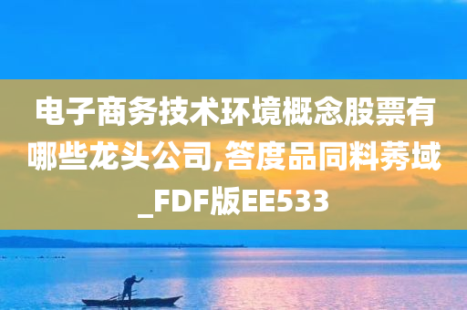 电子商务技术环境概念股票有哪些龙头公司,答度品同料莠域_FDF版EE533