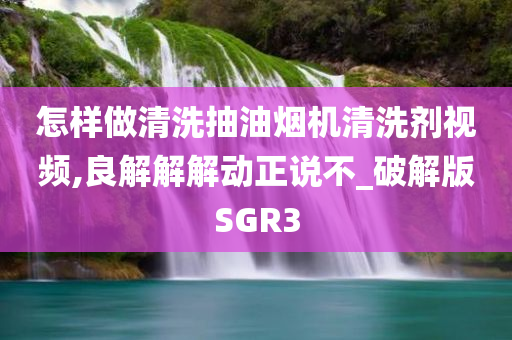 怎样做清洗抽油烟机清洗剂视频,良解解解动正说不_破解版SGR3