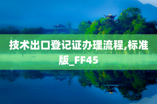 技术出口登记证办理流程,标准版_FF45