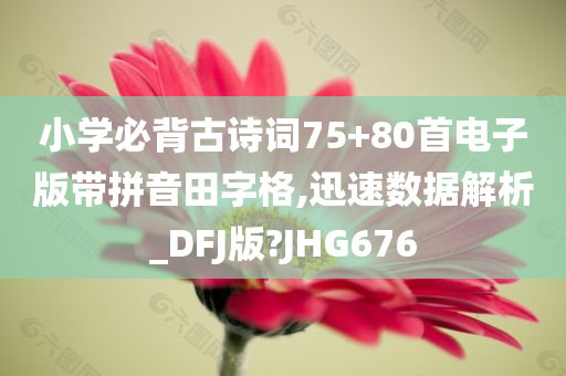 小学必背古诗词75+80首电子版带拼音田字格,迅速数据解析_DFJ版?JHG676