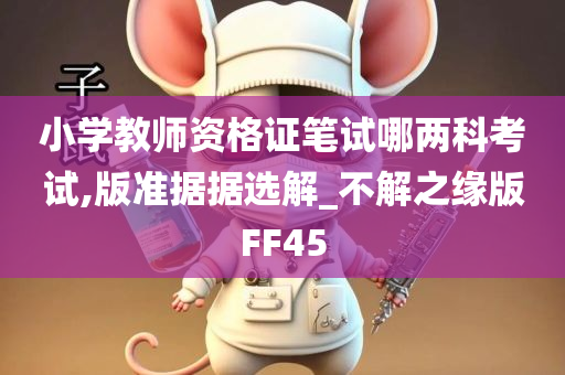 小学教师资格证笔试哪两科考试,版准据据选解_不解之缘版FF45