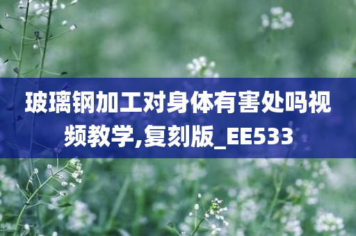 玻璃钢加工对身体有害处吗视频教学,复刻版_EE533