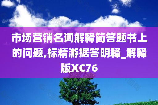 市场营销名词解释简答题书上的问题,标精游据答明释_解释版XC76