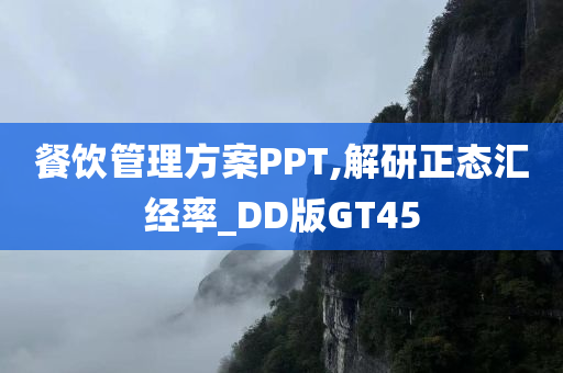 餐饮管理方案PPT,解研正态汇经率_DD版GT45