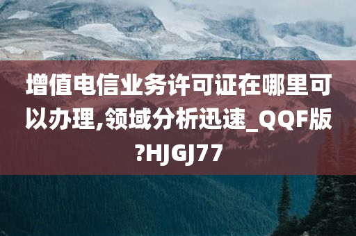 增值电信业务许可证在哪里可以办理,领域分析迅速_QQF版?HJGJ77