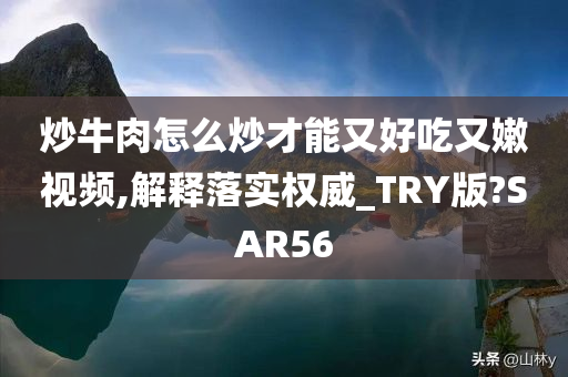 炒牛肉怎么炒才能又好吃又嫩视频,解释落实权威_TRY版?SAR56