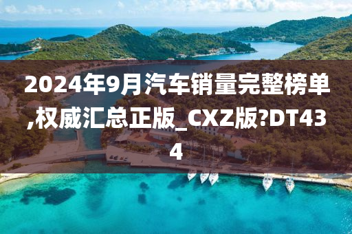 2024年9月汽车销量完整榜单,权威汇总正版_CXZ版?DT434