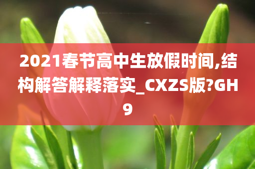 2021春节高中生放假时间,结构解答解释落实_CXZS版?GH9