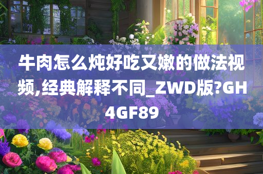 牛肉怎么炖好吃又嫩的做法视频,经典解释不同_ZWD版?GH4GF89