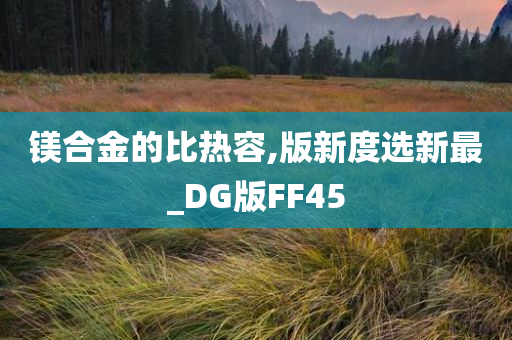 镁合金的比热容,版新度选新最_DG版FF45