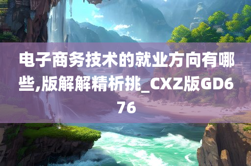 电子商务技术的就业方向有哪些,版解解精析挑_CXZ版GD676