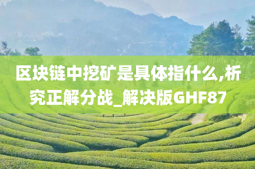 区块链中挖矿是具体指什么,析究正解分战_解决版GHF87