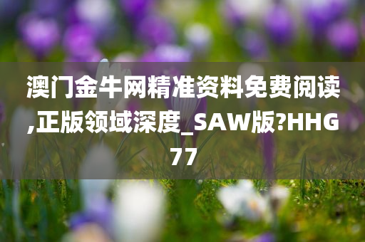 澳门金牛网精准资料免费阅读,正版领域深度_SAW版?HHG77