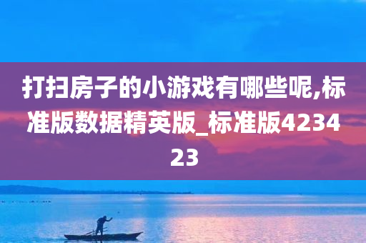 打扫房子的小游戏有哪些呢,标准版数据精英版_标准版423423