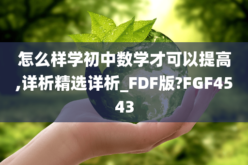 怎么样学初中数学才可以提高,详析精选详析_FDF版?FGF4543