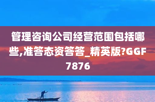 管理咨询公司经营范围包括哪些,准答态资答答_精英版?GGF7876