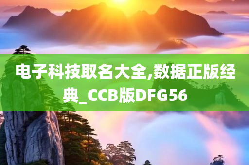 电子科技取名大全,数据正版经典_CCB版DFG56