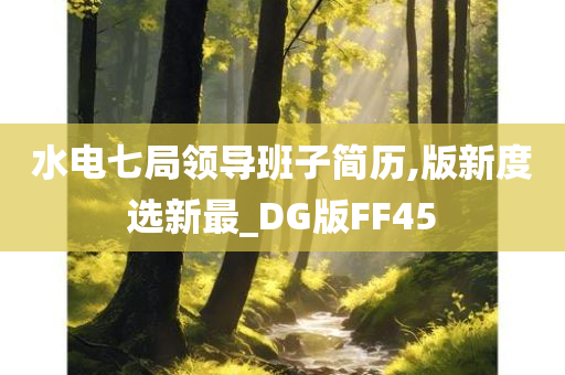 水电七局领导班子简历,版新度选新最_DG版FF45