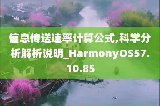 信息传送速率计算公式,科学分析解析说明_HarmonyOS57.10.85