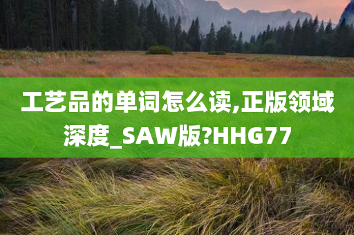 工艺品的单词怎么读,正版领域深度_SAW版?HHG77