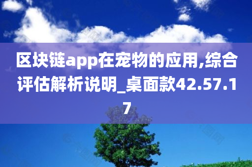 区块链app在宠物的应用,综合评估解析说明_桌面款42.57.17