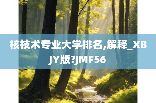 核技术专业大学排名,解释_XBJY版?JMF56