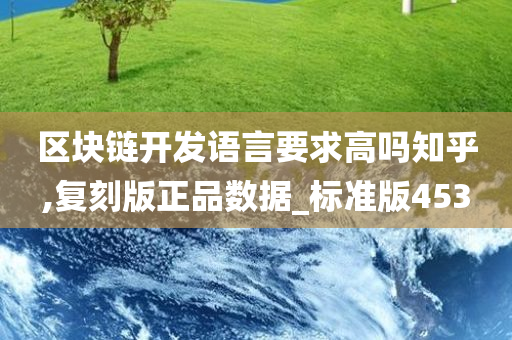 区块链开发语言要求高吗知乎,复刻版正品数据_标准版453