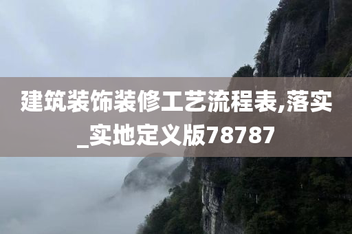 建筑装饰装修工艺流程表,落实_实地定义版78787