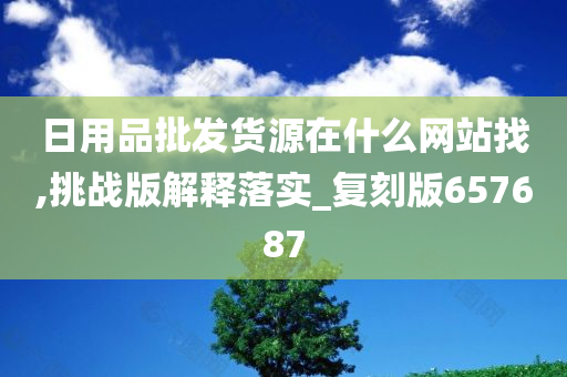 日用品批发货源在什么网站找,挑战版解释落实_复刻版657687