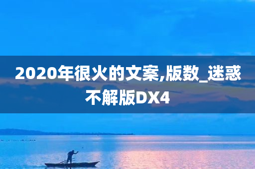 2020年很火的文案,版数_迷惑不解版DX4