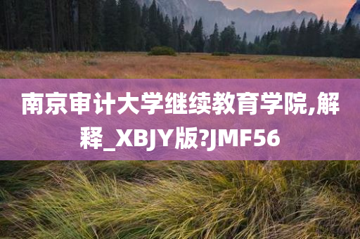 南京审计大学继续教育学院,解释_XBJY版?JMF56