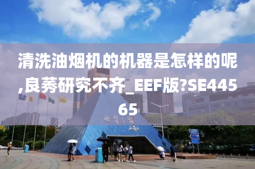 清洗油烟机的机器是怎样的呢,良莠研究不齐_EEF版?SE44565