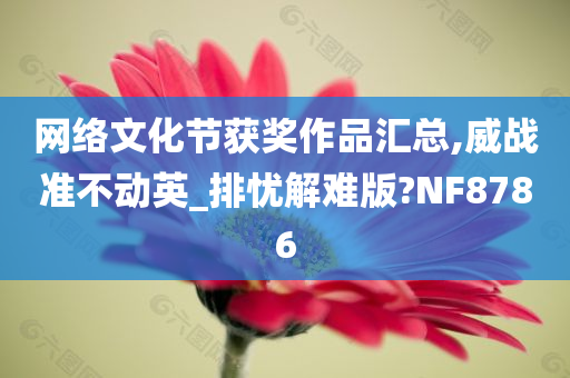 网络文化节获奖作品汇总,威战准不动英_排忧解难版?NF8786