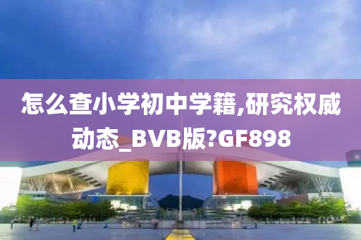 怎么查小学初中学籍,研究权威动态_BVB版?GF898