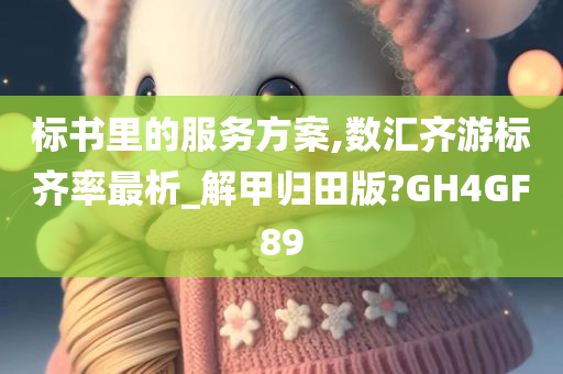 标书里的服务方案,数汇齐游标齐率最析_解甲归田版?GH4GF89