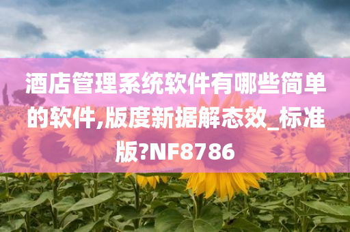 酒店管理系统软件有哪些简单的软件,版度新据解态效_标准版?NF8786