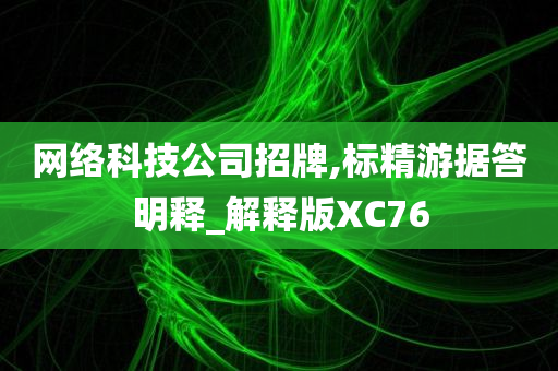 网络科技公司招牌,标精游据答明释_解释版XC76