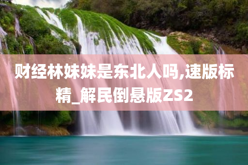 财经林妹妹是东北人吗,速版标精_解民倒悬版ZS2