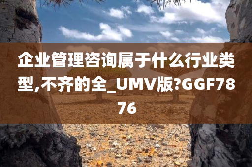 企业管理咨询属于什么行业类型,不齐的全_UMV版?GGF7876