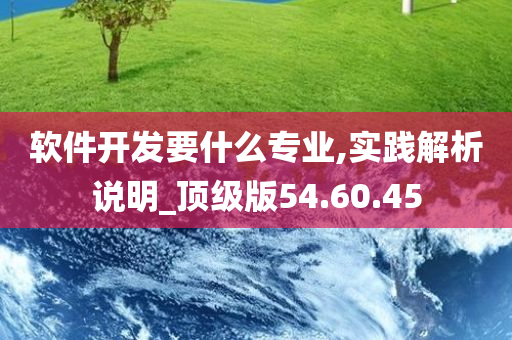 软件开发要什么专业,实践解析说明_顶级版54.60.45