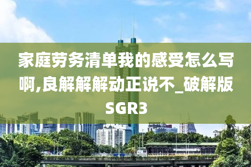 家庭劳务清单我的感受怎么写啊,良解解解动正说不_破解版SGR3