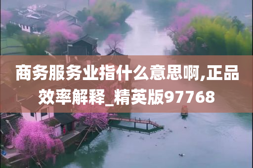 商务服务业指什么意思啊,正品效率解释_精英版97768