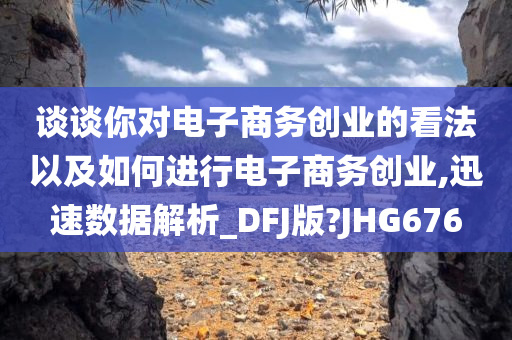 谈谈你对电子商务创业的看法以及如何进行电子商务创业,迅速数据解析_DFJ版?JHG676