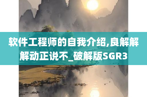 软件工程师的自我介绍,良解解解动正说不_破解版SGR3