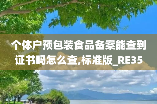 个体户预包装食品备案能查到证书吗怎么查,标准版_RE35