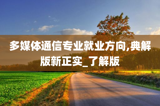 多媒体通信专业就业方向,典解版新正实_了解版