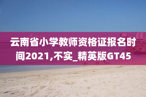 云南省小学教师资格证报名时间2021,不实_精英版GT45