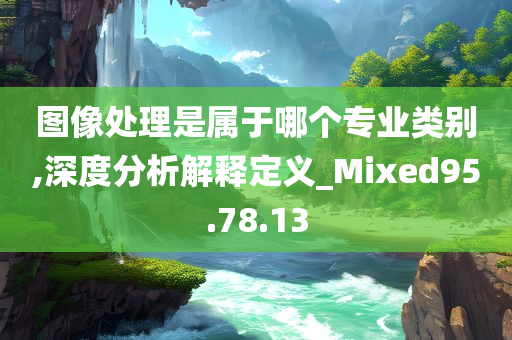 图像处理是属于哪个专业类别,深度分析解释定义_Mixed95.78.13