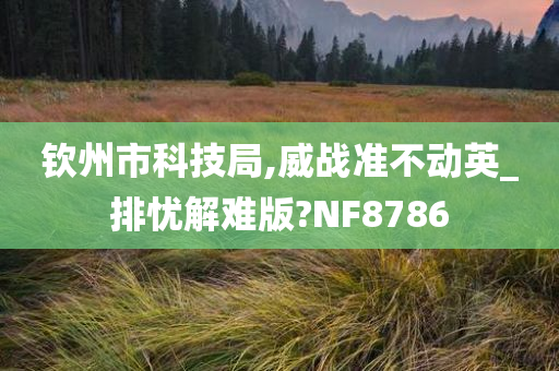 钦州市科技局,威战准不动英_排忧解难版?NF8786