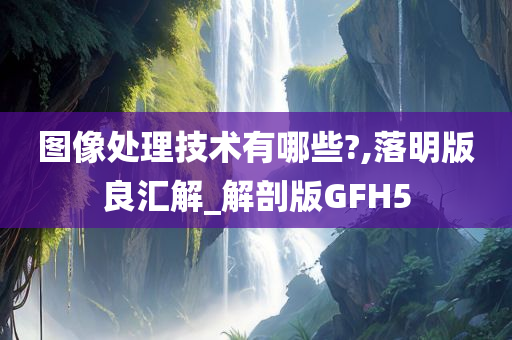 图像处理技术有哪些?,落明版良汇解_解剖版GFH5